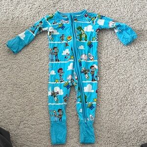 Little Sleepies Blue Cartoon Character Footie